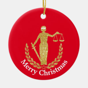 Ornamento navideño de Lady Justice