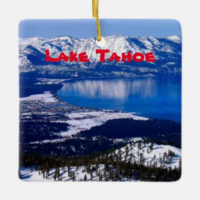 Ornamento navideño de Lake Tahoe (Anverso)