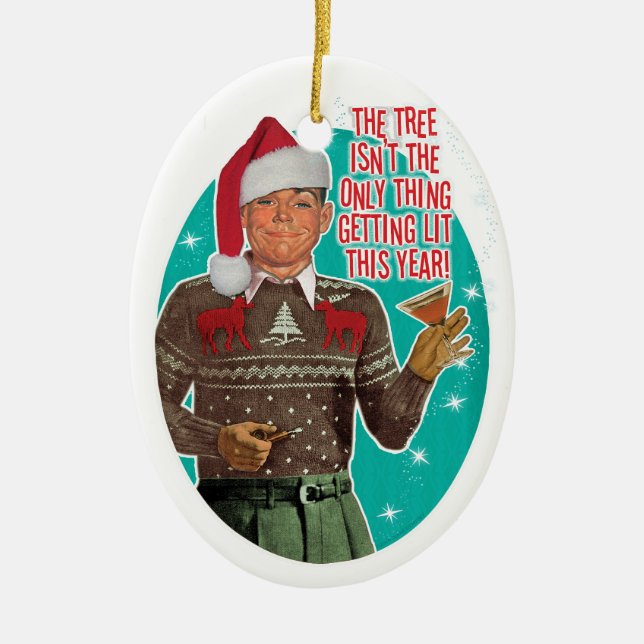 Ornamento navideño de Lit Guy (Frente)
