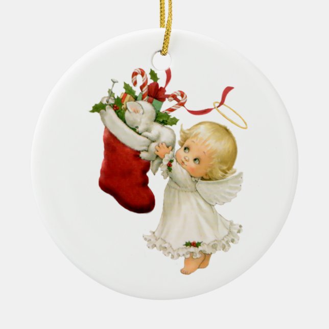Ornamento navideño de Little Angel (Frente)