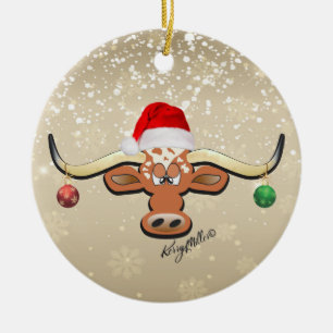 Ornamento navideño de Longhorn Steer