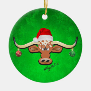 Ornamento navideño de Longhorn Steer