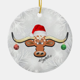 Ornamento navideño de Longhorn Steer