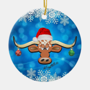 Ornamento navideño de Longhorn Steer
