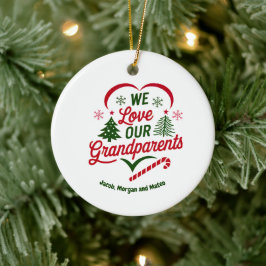 Ornamento navideño de los abuelos, personalizado