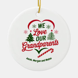 Ornamento navideño de los abuelos, personalizado