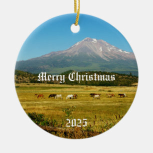 Ornamento navideño de los caballos Mount Shasta
