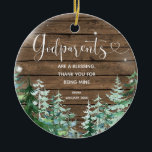 Ornamento navideño de los padrinos personalizados<br><div class="desc">Ornamento navideño de padrinos personalizado se puede cambiar en cualquier texto</div>