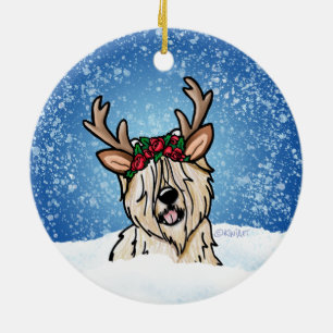Ornamento navideño de los renos de Wheaten Terrier