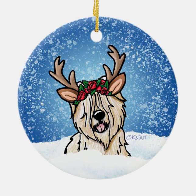 Ornamento navideño de los renos de Wheaten Terrier (Atrás)