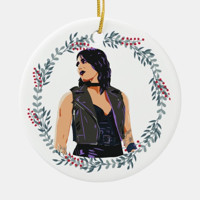 Ornamento navideño de lucha libre - Rhea (Frente)
