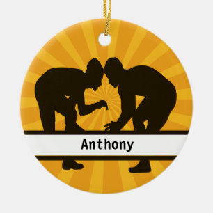 Ornamento navideño de luchadores personalizados