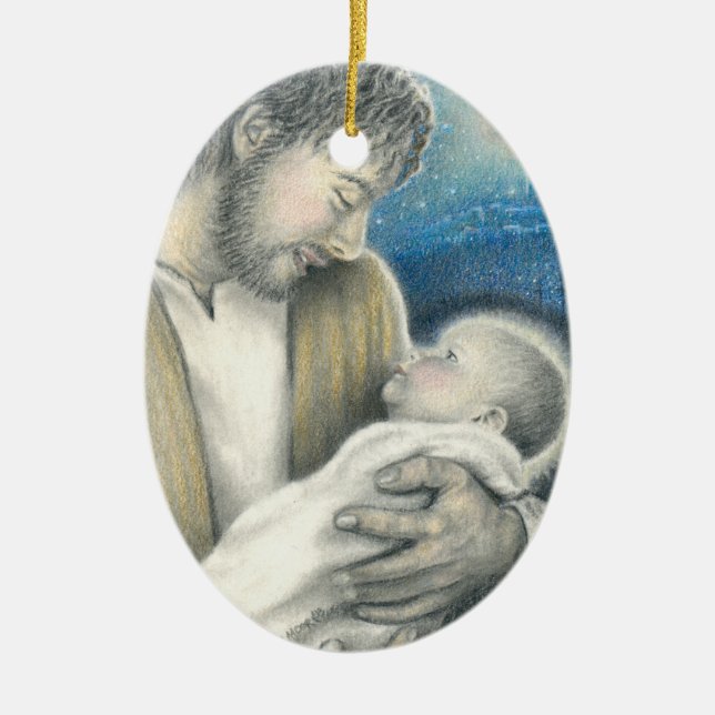 Ornamento navideño de Lullaby de Joseph (Frente)
