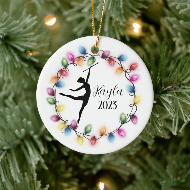 Ornamento navideño de Majorette Baton Twirler (Árbol)