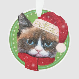 Ornamento navideño de Meowy Santa Cat
