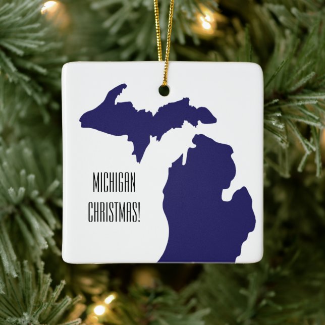 Ornamento navideño de Michigan (Árbol)