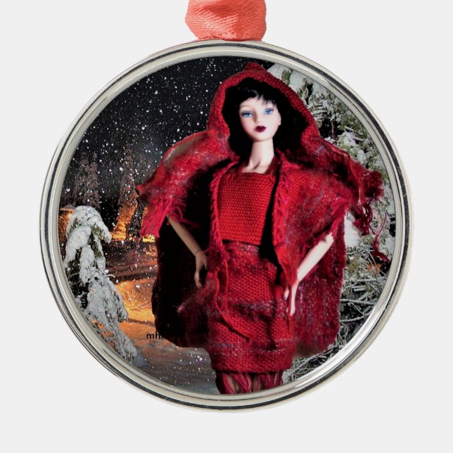 Ornamento navideño de moda de Veda (Frente)