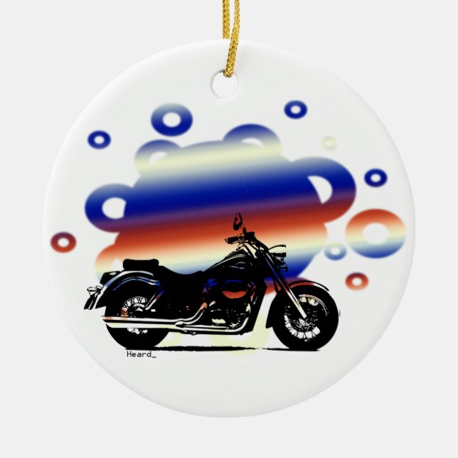 Ornamento navideño de motocicleta de dos caras (Frente)