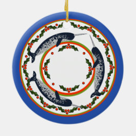 Ornamento navideño de Narwhal