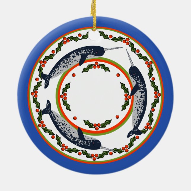 Ornamento navideño de Narwhal (Atrás)