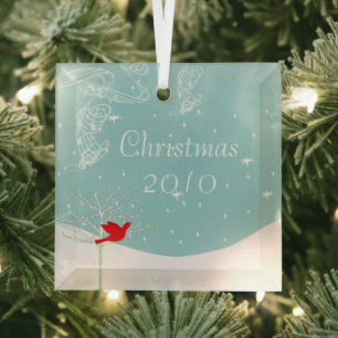 Ornamento navideño de navidad del árbol congelado 