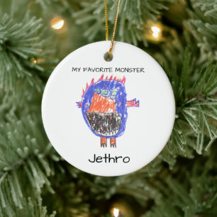 Ornamento navideño de Navidades de monstruos pers