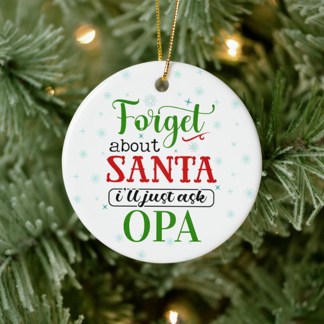 Ornamento navideño de olvido gracioso de Santa OPA (Árbol)