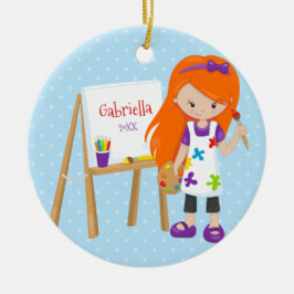 Ornamento navideño de pequeños artistas personaliz