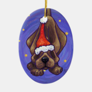 Ornamento navideño de perro honrado