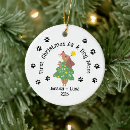 Ornamento navideño de personalizado Dog Lover - pa