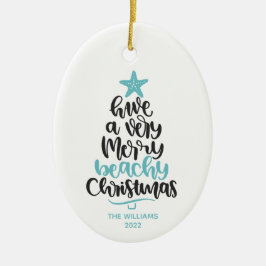 Ornamento navideño de playa