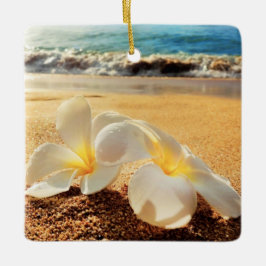 Ornamento navideño de Plumeria Beach