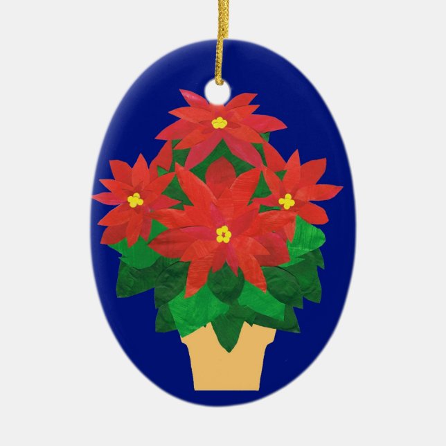 Ornamento navideño de Poinsettia (Frente)