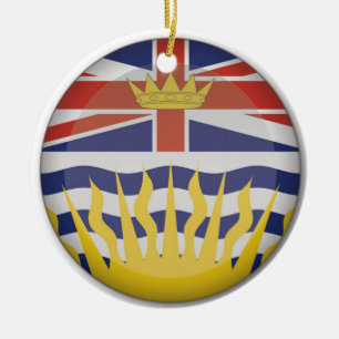 Ornamento navideño de porcelana de Columbia Britán