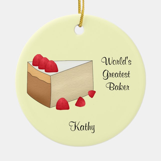 Ornamento navideño de queso frambuesa (Frente)