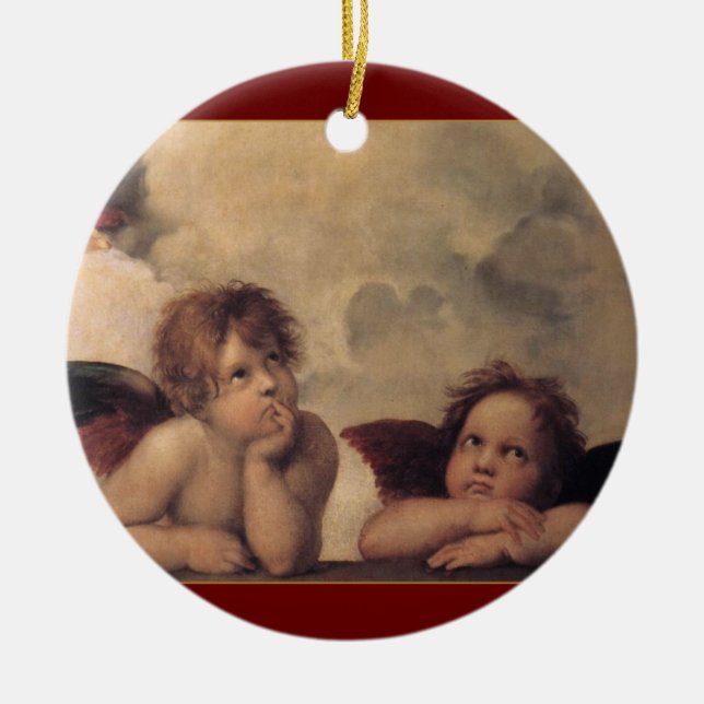Ornamento navideño de Raphael Cherubs (Frente)