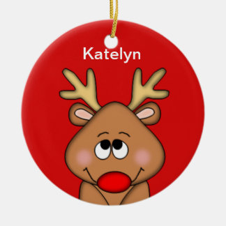 Ornamento navideño de renos personalizado