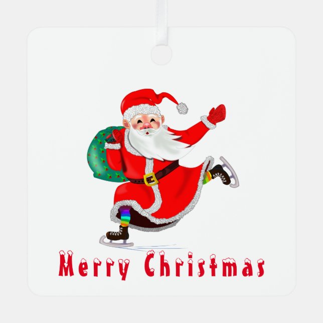 Ornamento navideño de Santa Claus (Anverso)