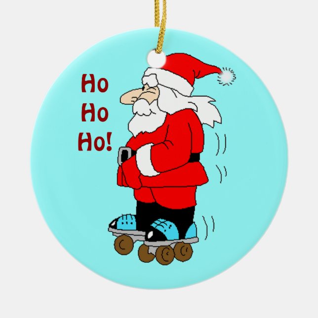 Ornamento navideño de Santa Claus (Frente)