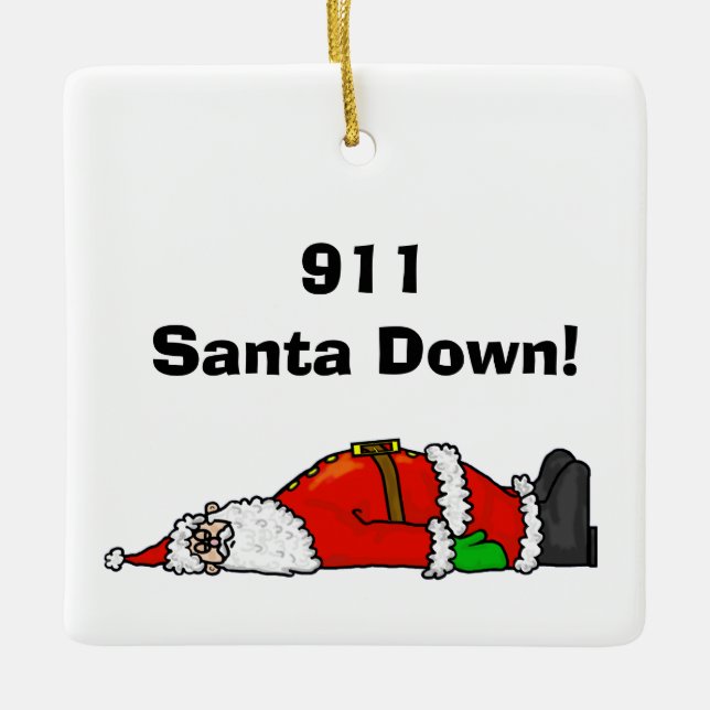 Ornamento navideño de Santa Claus 911 (Anverso)