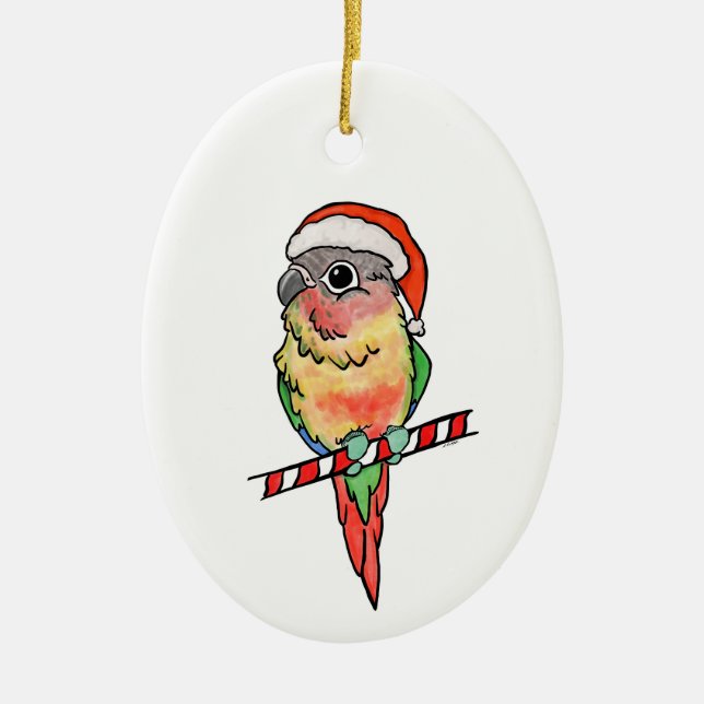 Ornamento navideño de Santa Conure (Frente)