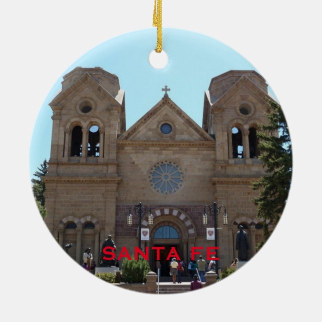 Ornamento navideño de Santa Fe Nuevo México (Atrás)