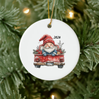 Ornamento navideño de Santa Gnome 2024
