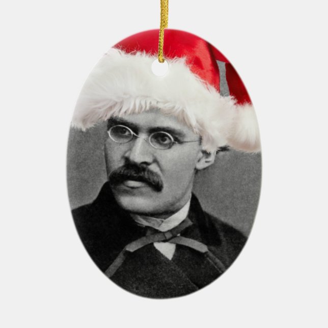 Ornamento navideño de Santa Nietzsche (Frente)