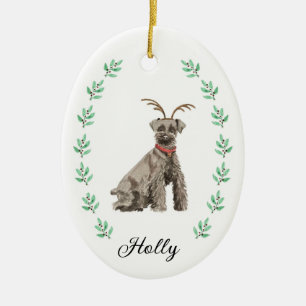 Ornamento navideño de Schnauzer