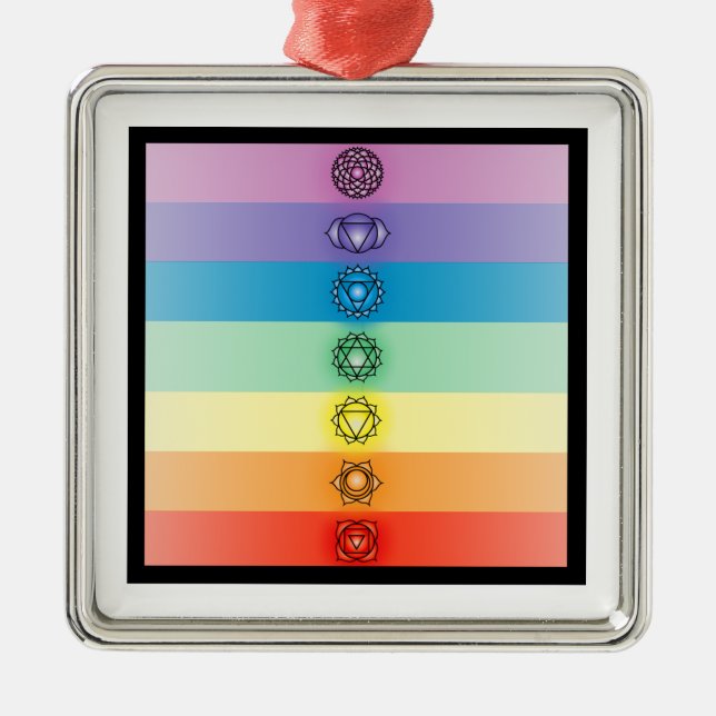 Ornamento navideño de siete Chakra Premium (Frente)