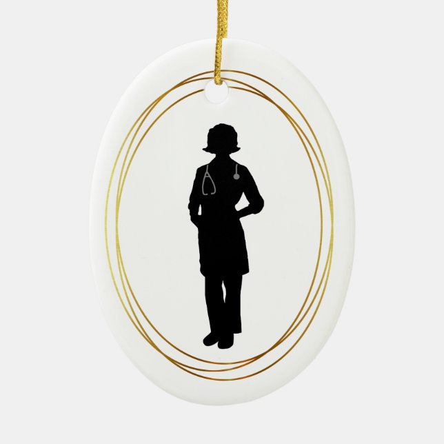 Ornamento navideño de Silhouette (Frente)