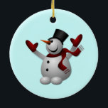 Ornamento navideño de Snowman<br><div class="desc">Feliz Ornamentos navideños Snowman - o elige / agrega tu texto único / nombre / color - haz tu regalo especial - cambia el tamaño y mueve o elimina y agrega elementos / texto con la herramienta de personalización! También puede transferir estos diseños a más de 1000 productos Zazzle. Feliz...</div>