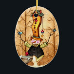 Ornamento navideño de Snowman y amigos de aves<br><div class="desc">Lo que es mejor que estar cerca de sus seres queridos durante el frío invierno. Esta es una escena caprichosa de un muñeco de nieve pasando tiempo con muchos de sus amigos. Sus amigos no tienen que viajar mucho para visitarlo, ya que les dejó convertir a su alto gorra en...</div>