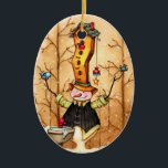 Ornamento navideño de Snowman y amigos de aves<br><div class="desc">Lo que es mejor que estar cerca de sus seres queridos durante el frío invierno. Esta es una escena caprichosa de un muñeco de nieve pasando tiempo con muchos de sus amigos. Sus amigos no tienen que viajar mucho para visitarlo, ya que les dejó convertir a su alto gorra en...</div>